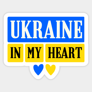 ukraine in my heart Sticker